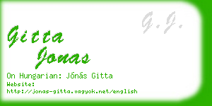 gitta jonas business card
